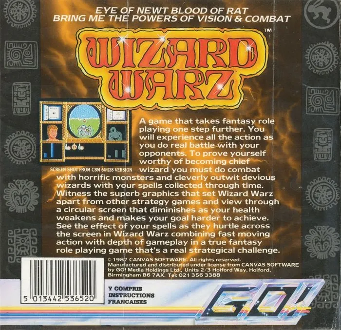 Wizard Warz box back