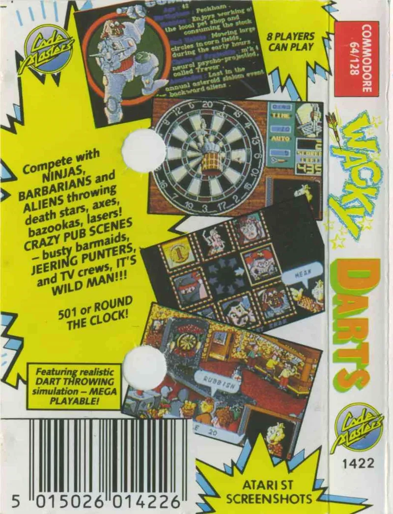Wacky Darts box back