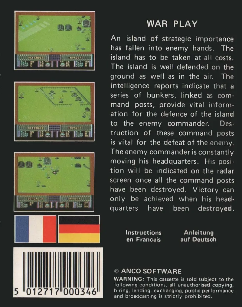 War Play box back