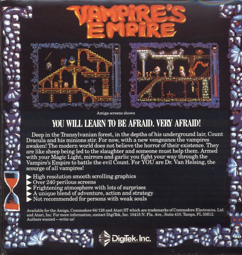 Vampire's Empire box back
