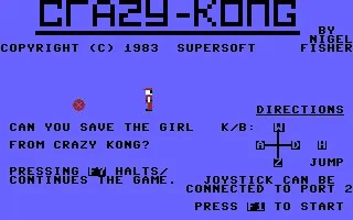 Backdrop artwork for Crazy-Kong