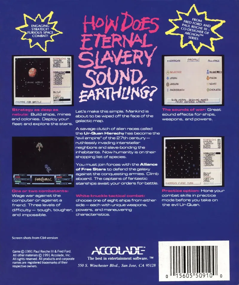 Star Control box back