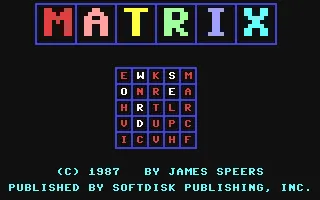 Backdrop artwork for Matrix (Softdisk Publishing)