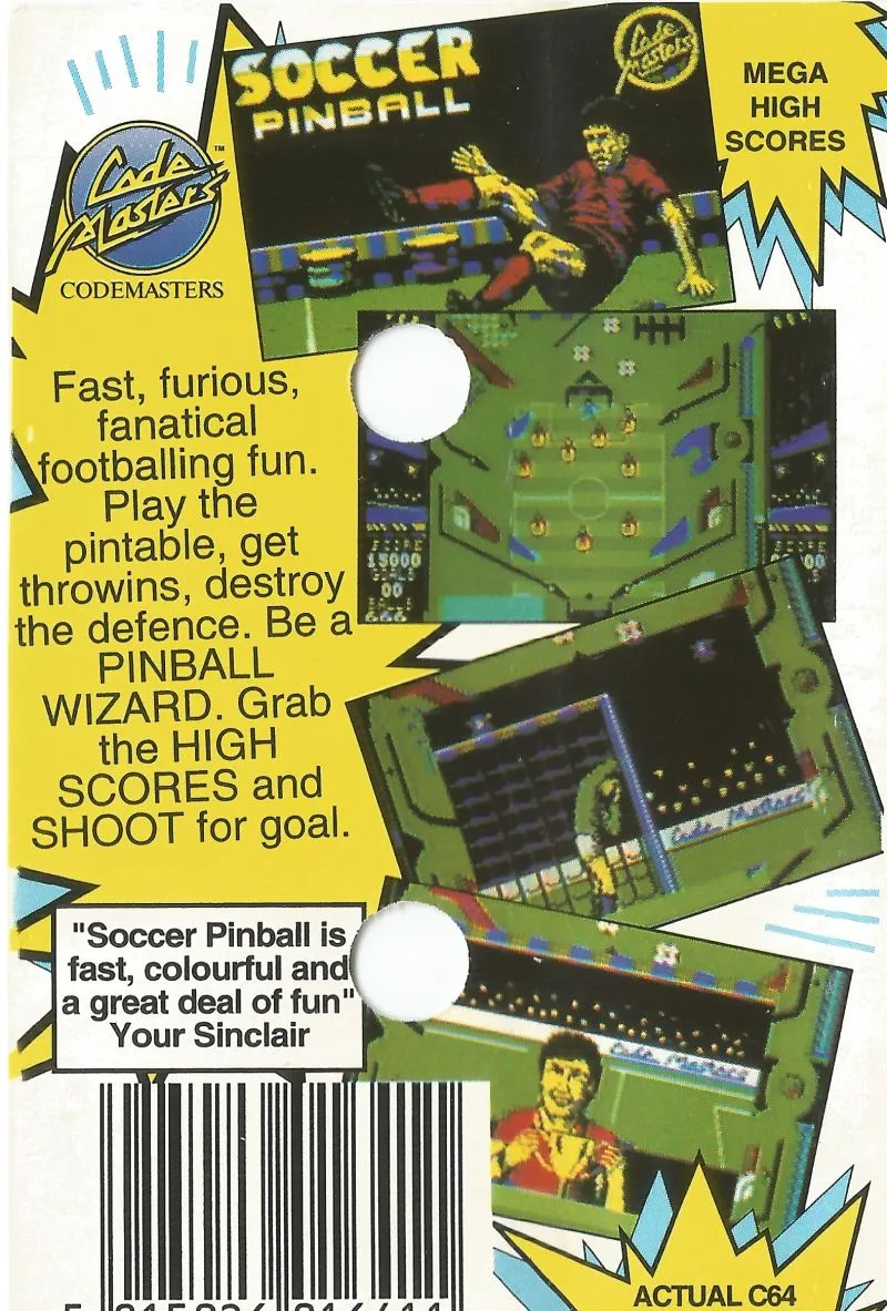 Soccer Pinball box back