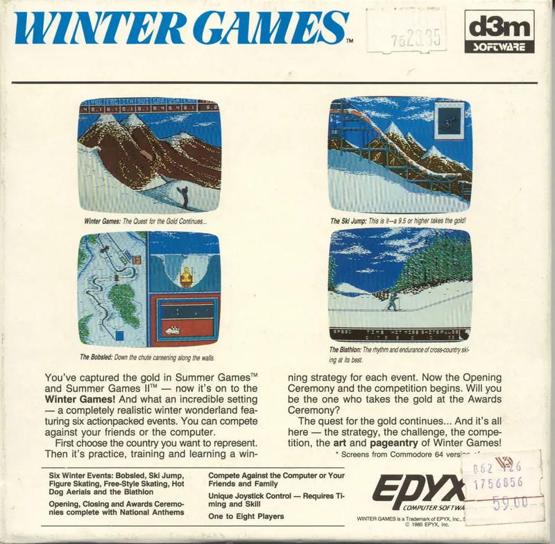 Winter Games box back