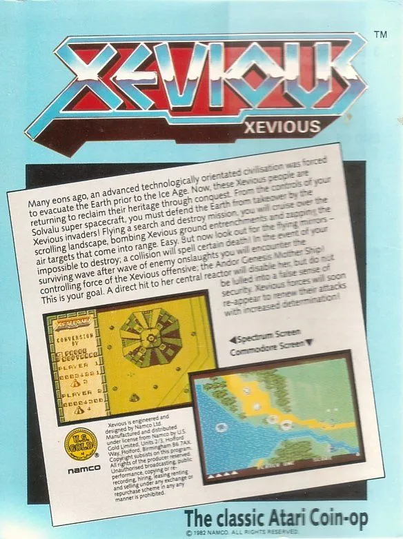 Xevious box back