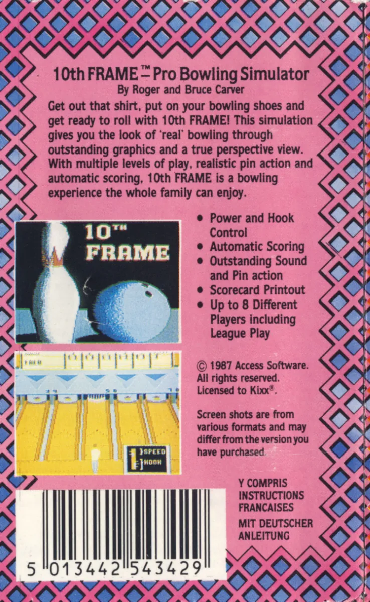 10th Frame box back