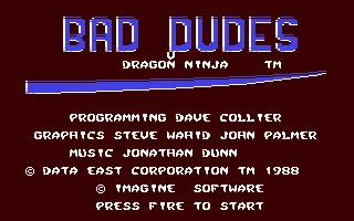 Bad Dudes screenshot