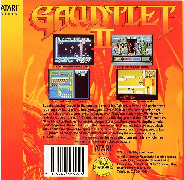 Gauntlet II box back