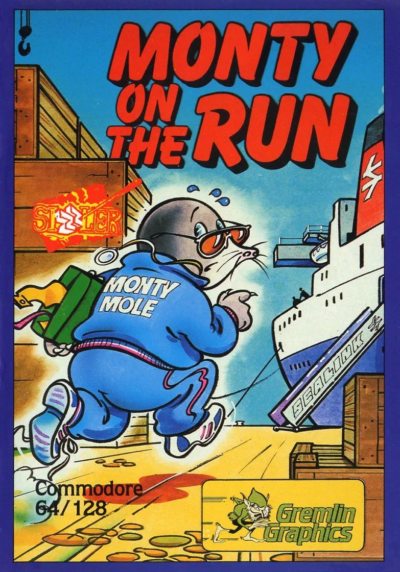 Monty on the Run cover art for Commodore 64