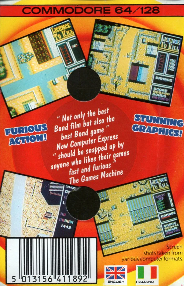 Licence to Kill box back
