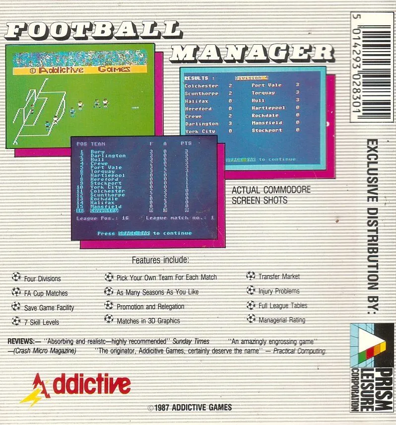 Football Manager box back