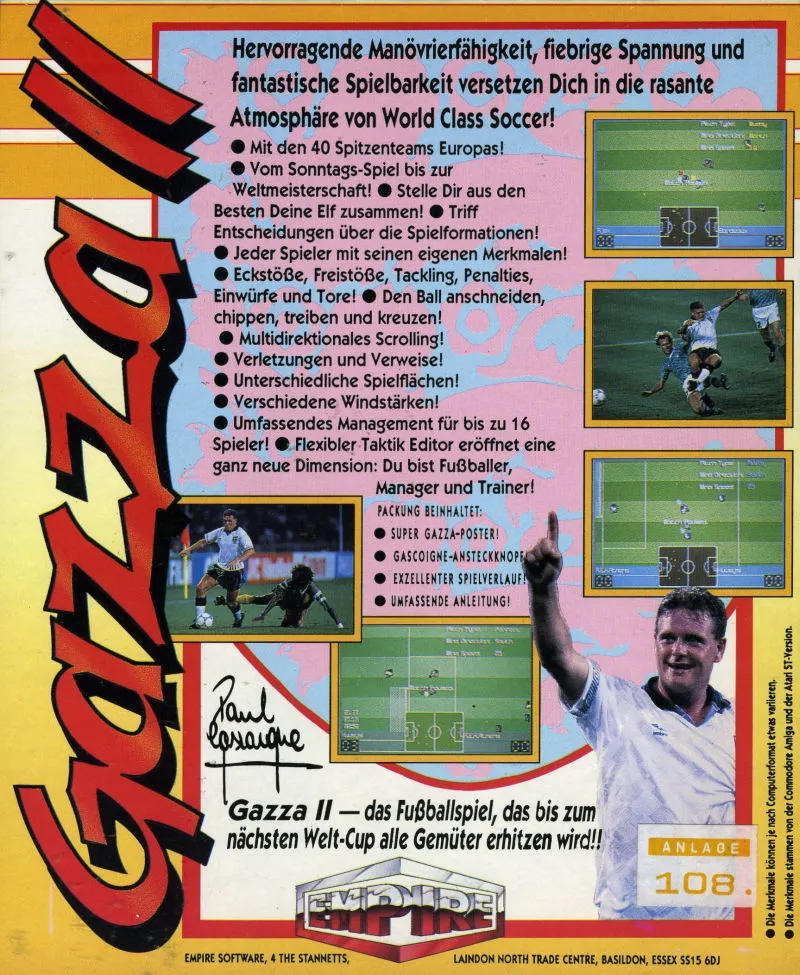 Gazza II box back