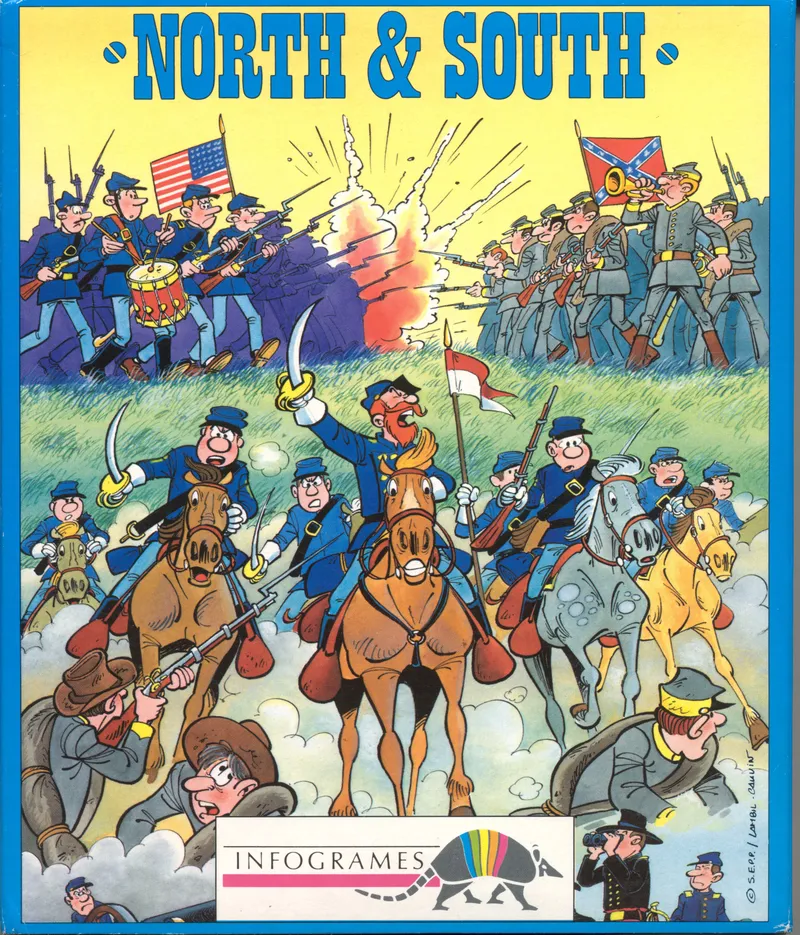 North & South cover art for Commodore 64