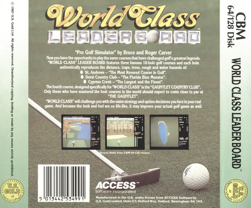 World Class Leader Board box back