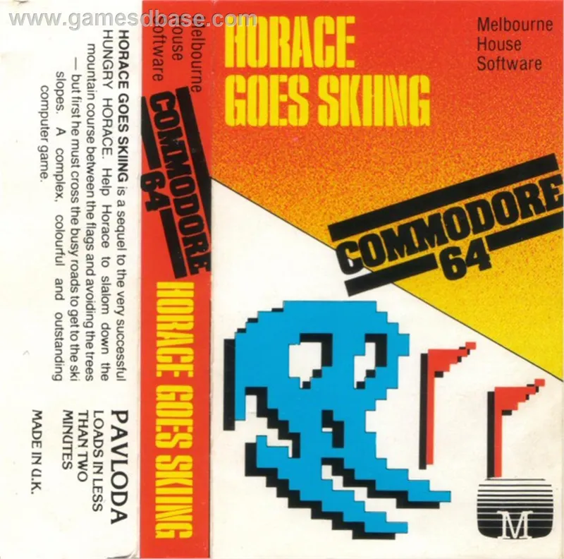 Horace Goes Skiing cover art for Commodore 64