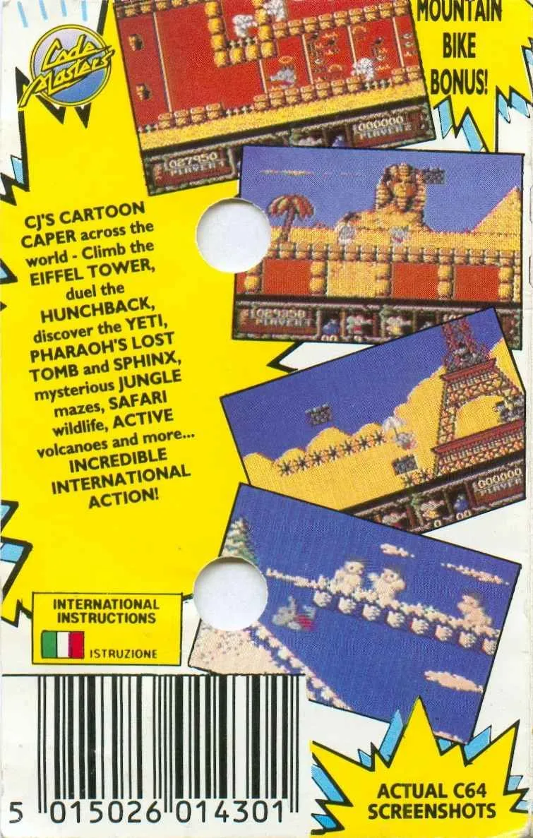 CJ's Elephant Antics box back