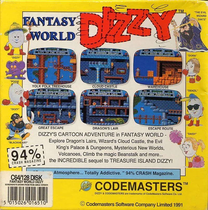 Fantasy World Dizzy box back