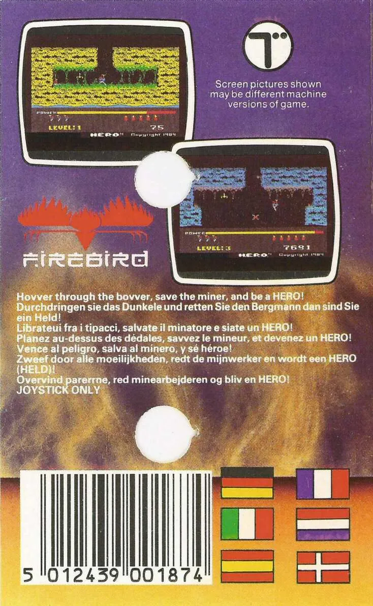 H.E.R.O.: Helicopter Emergency Rescue Operation box back