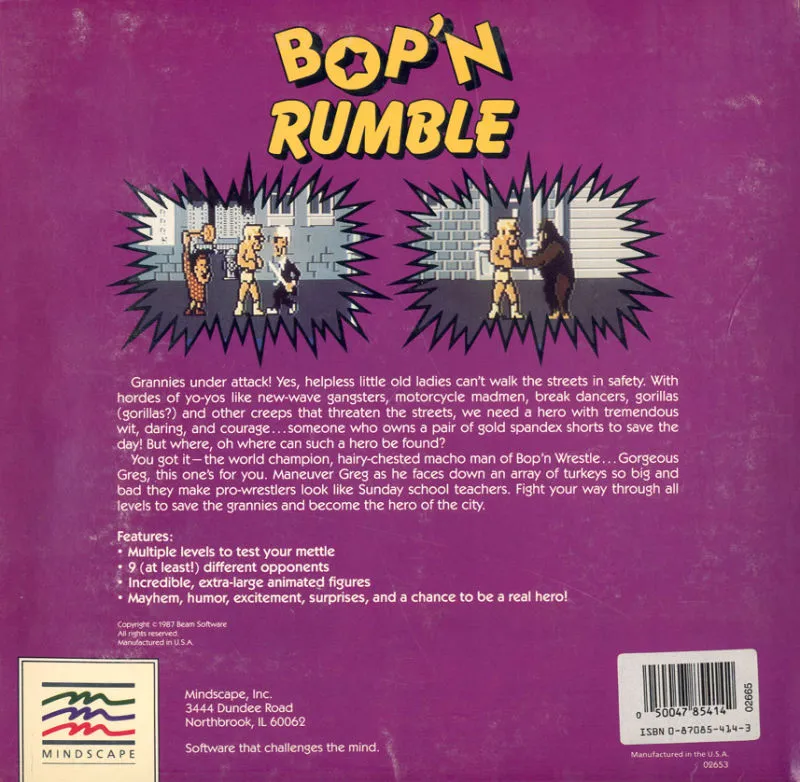 Bop'n Rumble box back