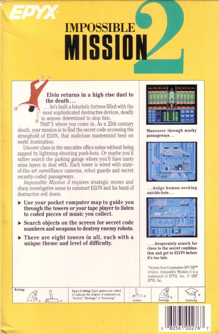 Impossible Mission 2 box back
