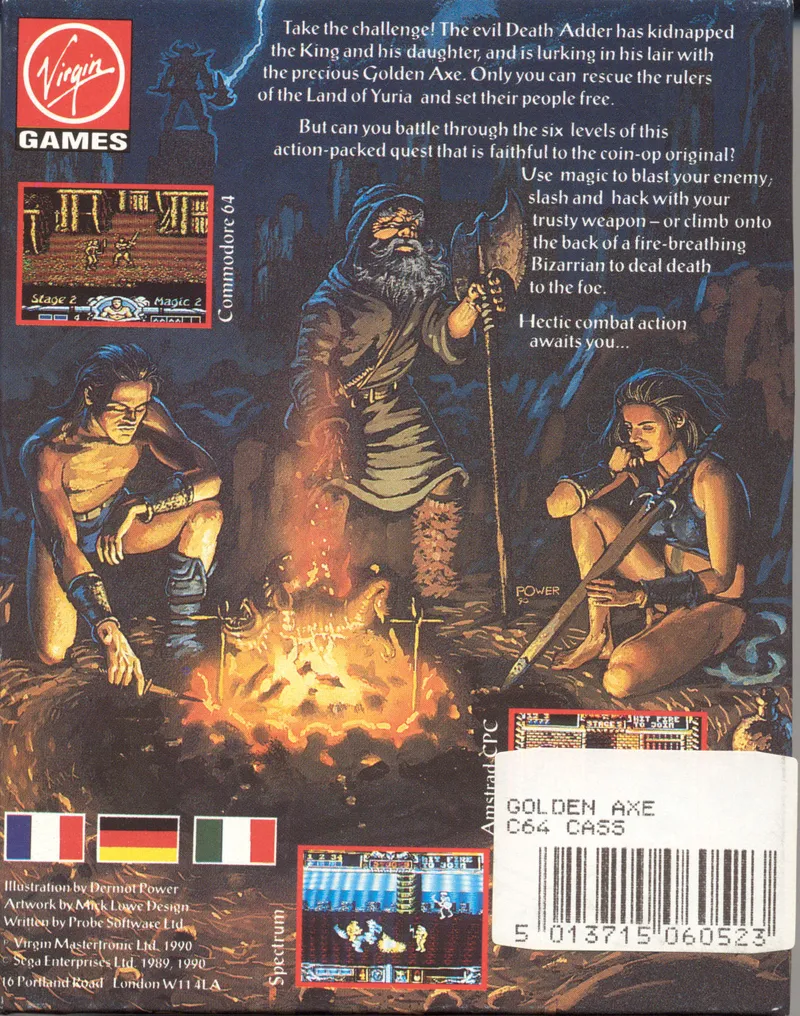 Golden Axe box back