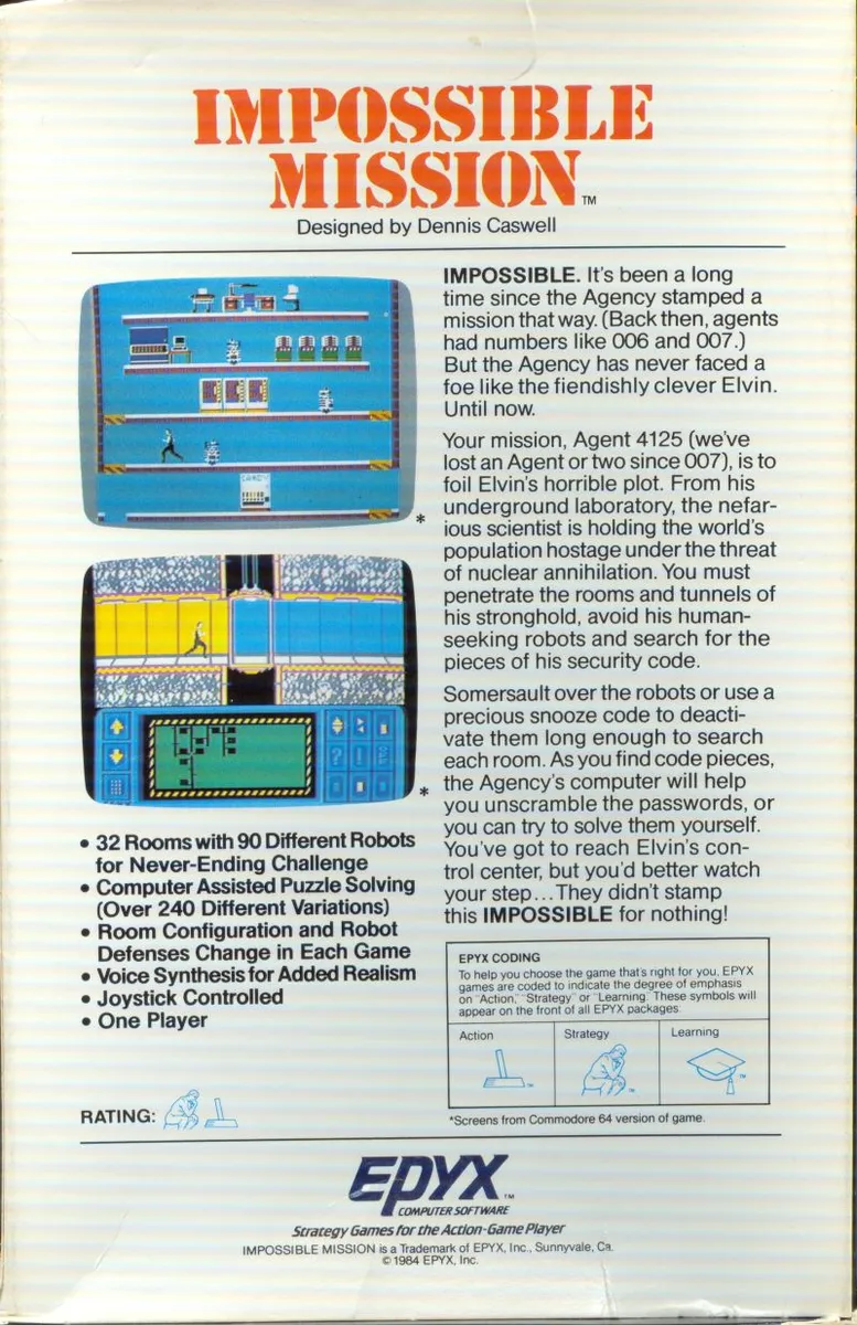 Impossible Mission box back
