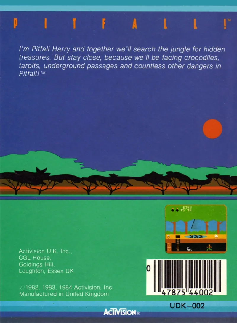 Pitfall! box back
