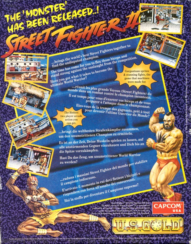 Street Fighter II box back