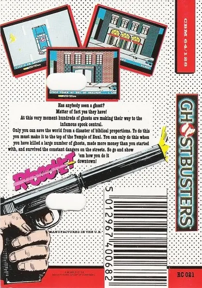 Ghostbusters box back
