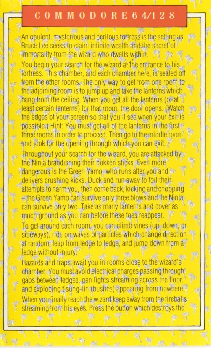Bruce Lee box back