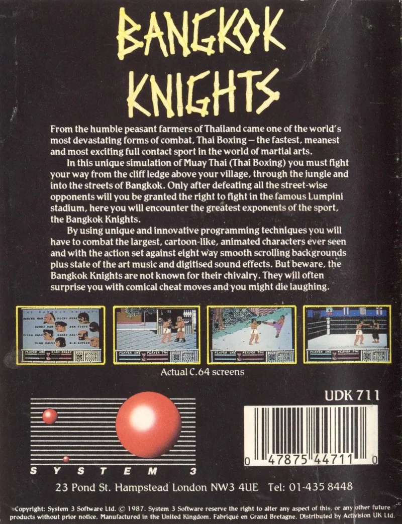 Bangkok Knights box back