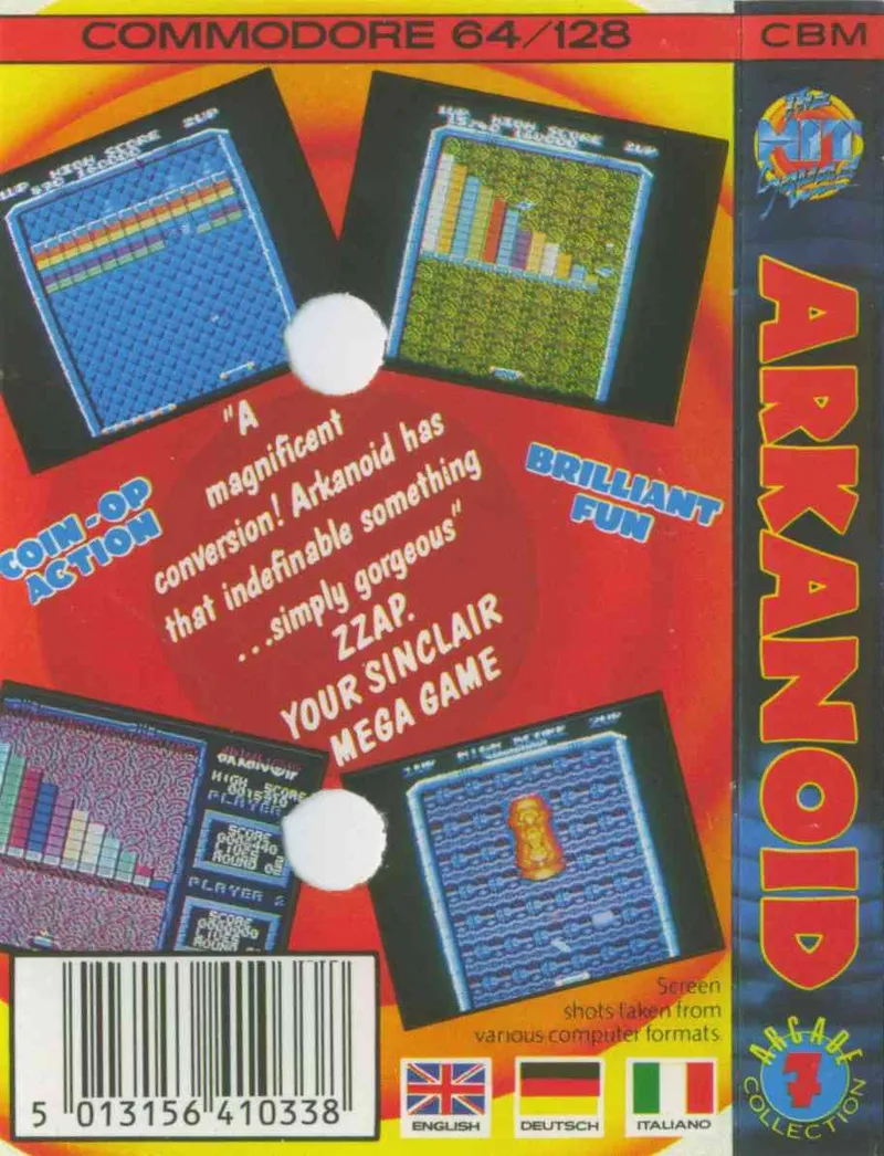 Arkanoid box back