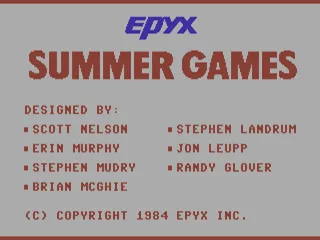 Backdrop artwork for Summer Games