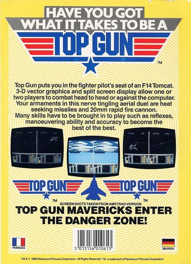 Top Gun box back