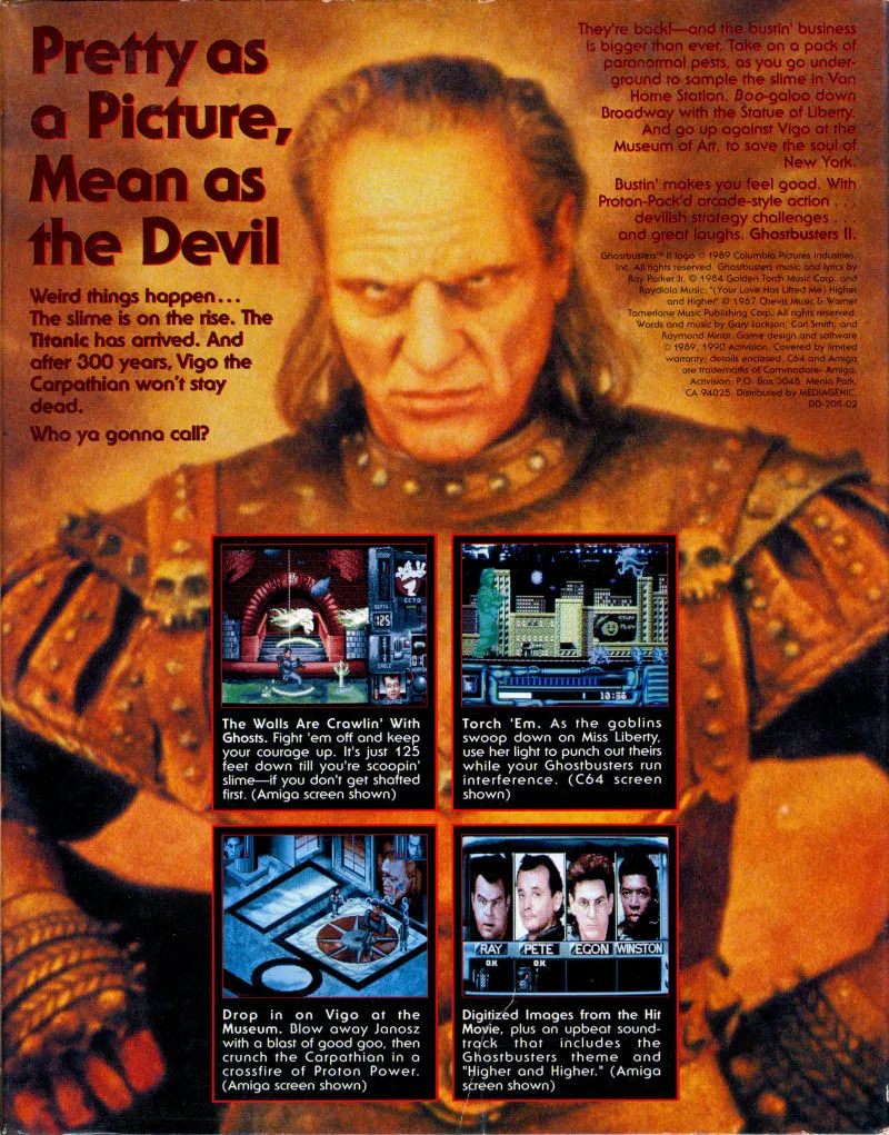 Ghostbusters II box back