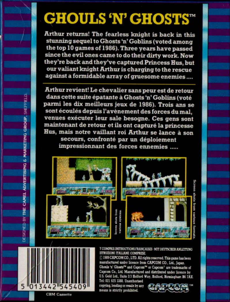Ghouls 'n Ghosts box back