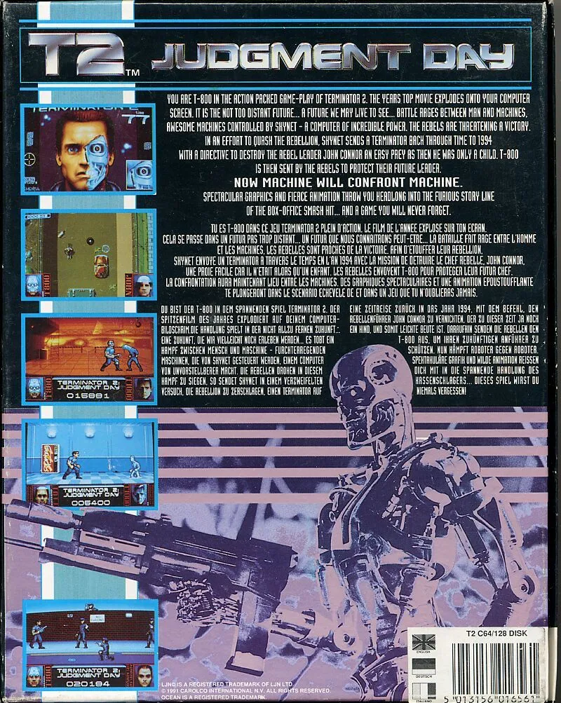 Terminator 2: Judgment Day box back