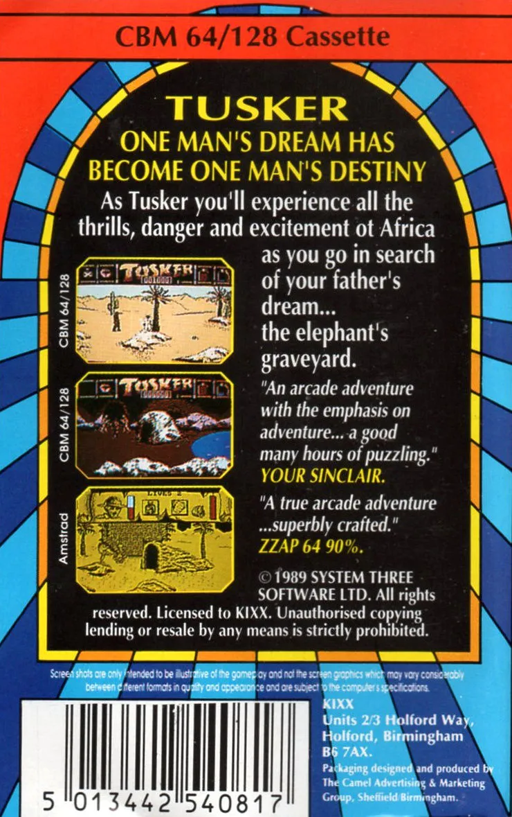 Tusker box back
