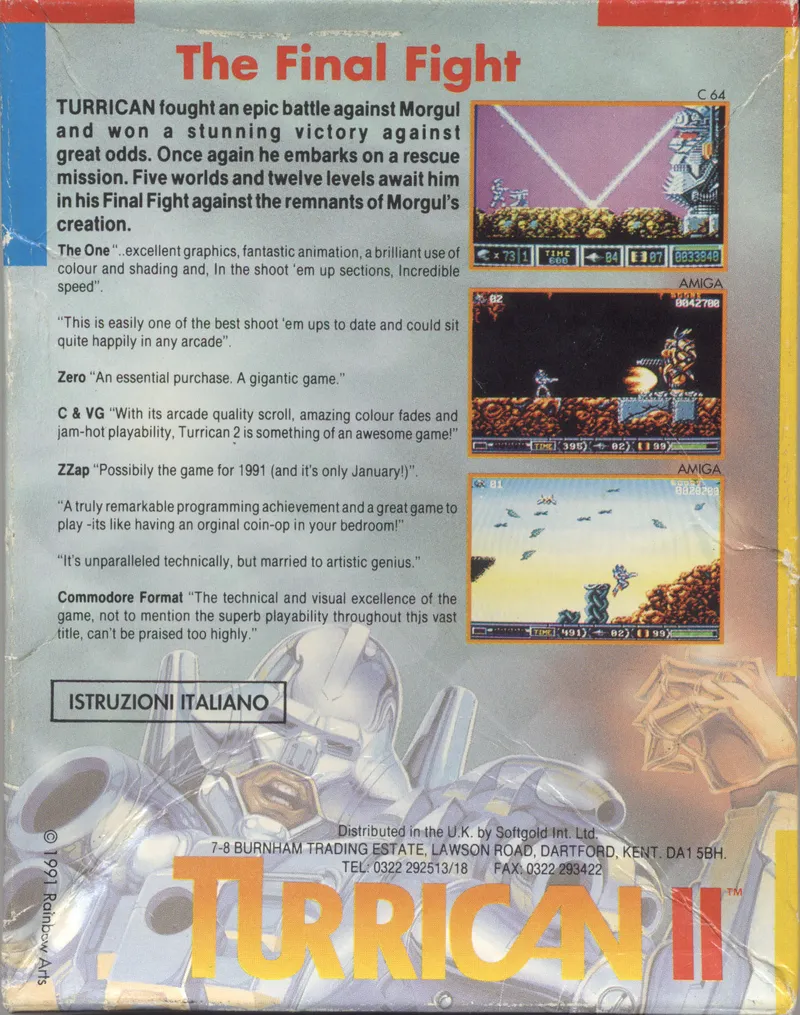 Turrican II: The Final Fight box back