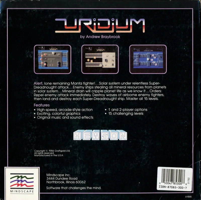 Uridium box back