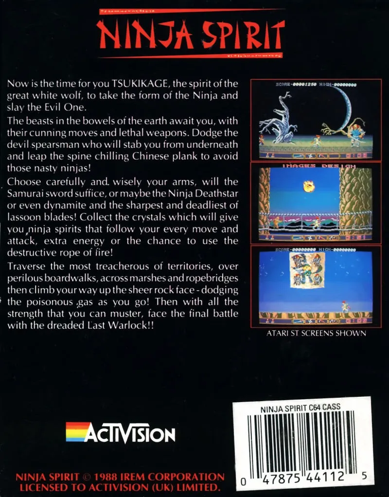 Ninja Spirit box back