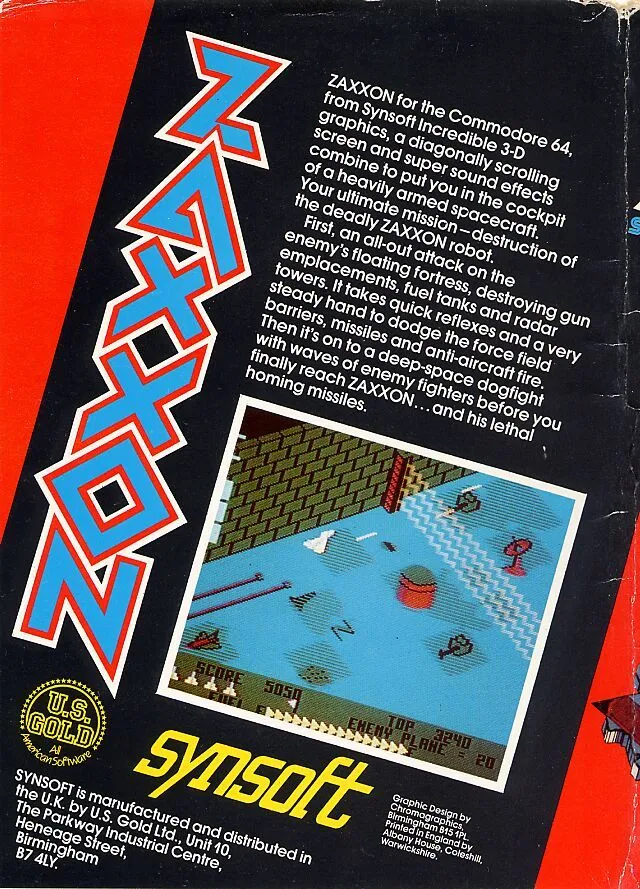 Zaxxon box back