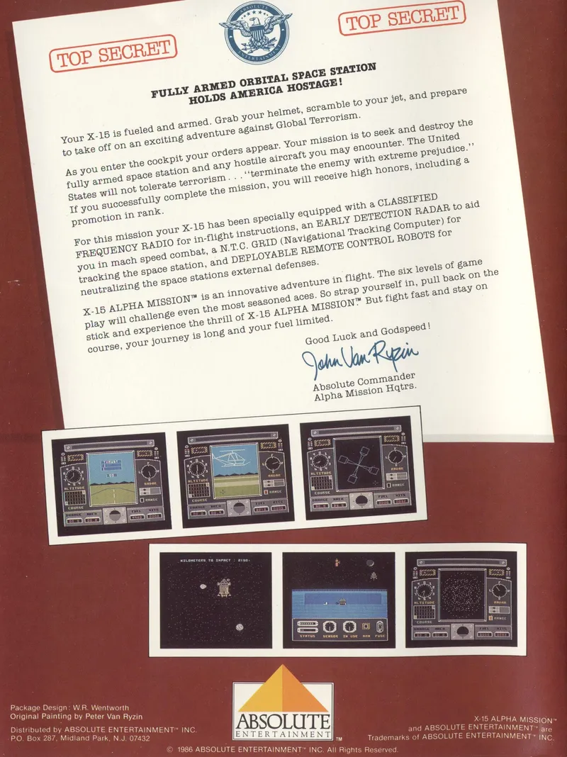 X-15 Alpha Mission box back
