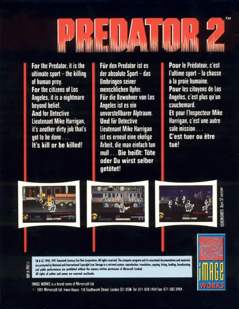 Predator 2 box back
