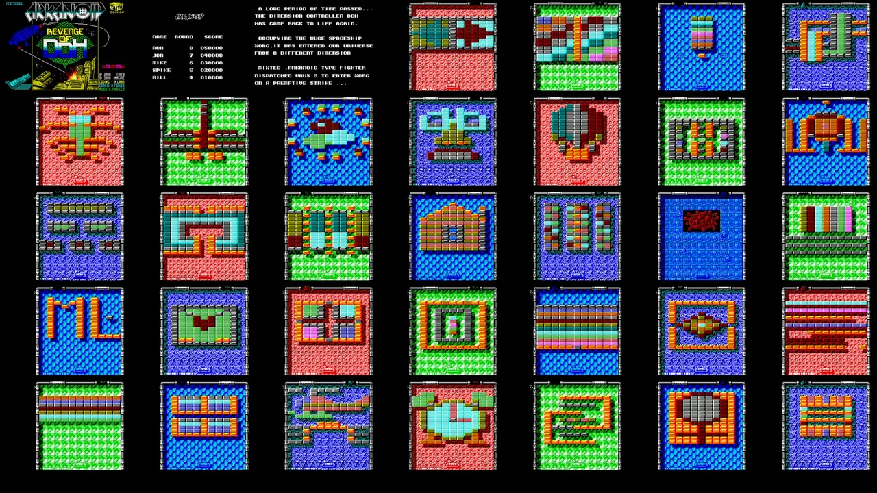 Backdrop artwork for Arkanoid II: Revenge of Doh