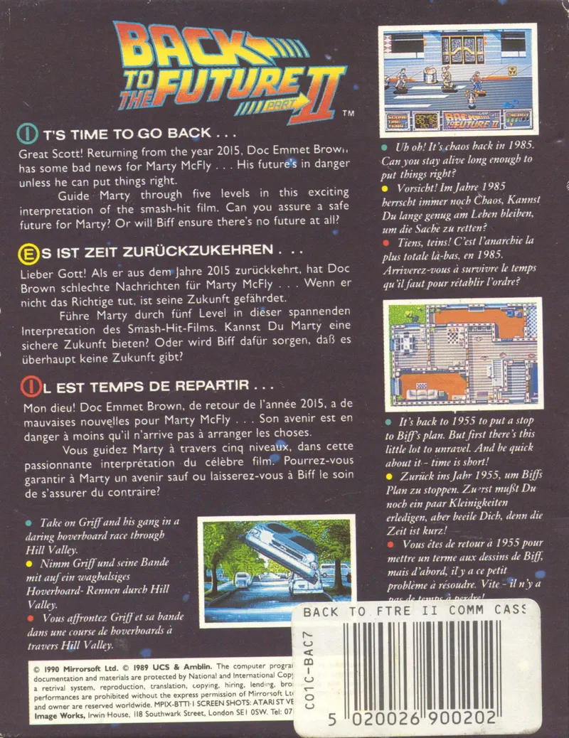 Back to the Future: Part II box back