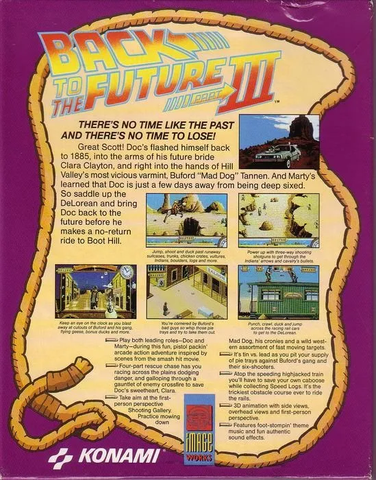 Back to the Future: Part III box back