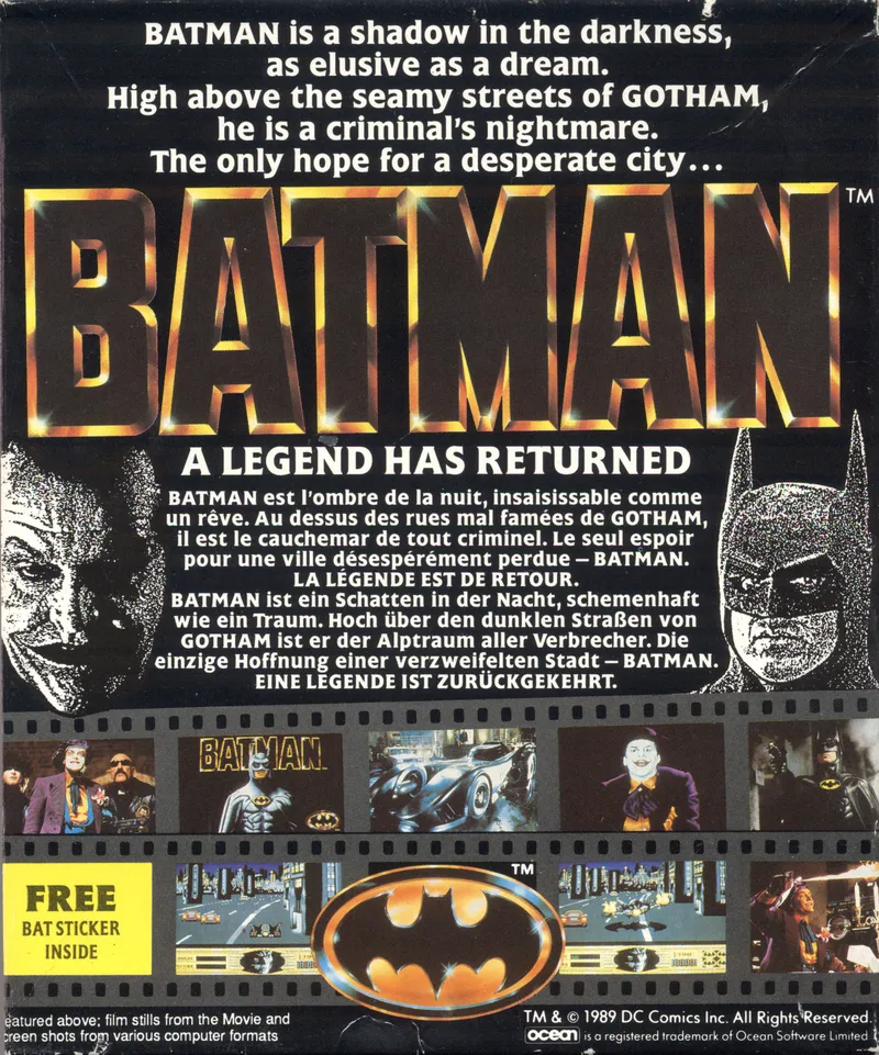 Batman box back