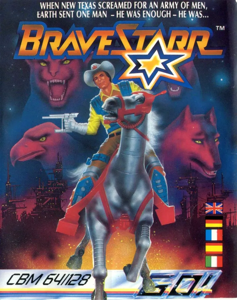BraveStarr cover art for Commodore 64